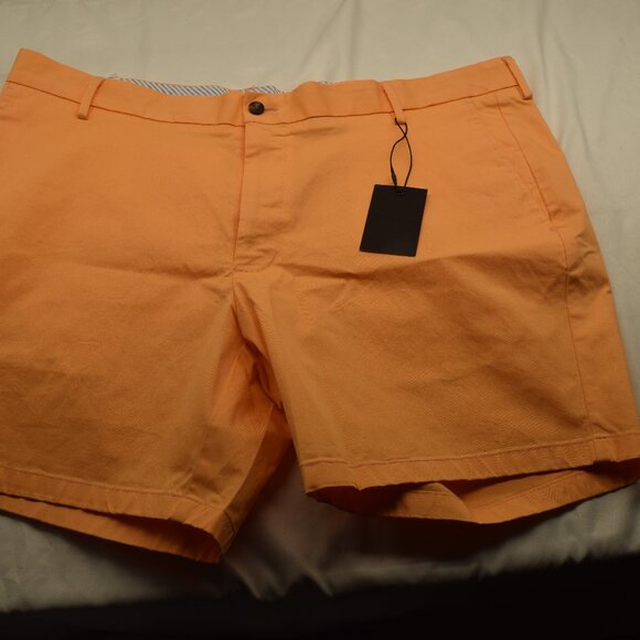 Alton Lane Men's Tailored Fit Chino Shorts Size 40R Stretch, Orange NWT #0096 - Picture 1 of 6